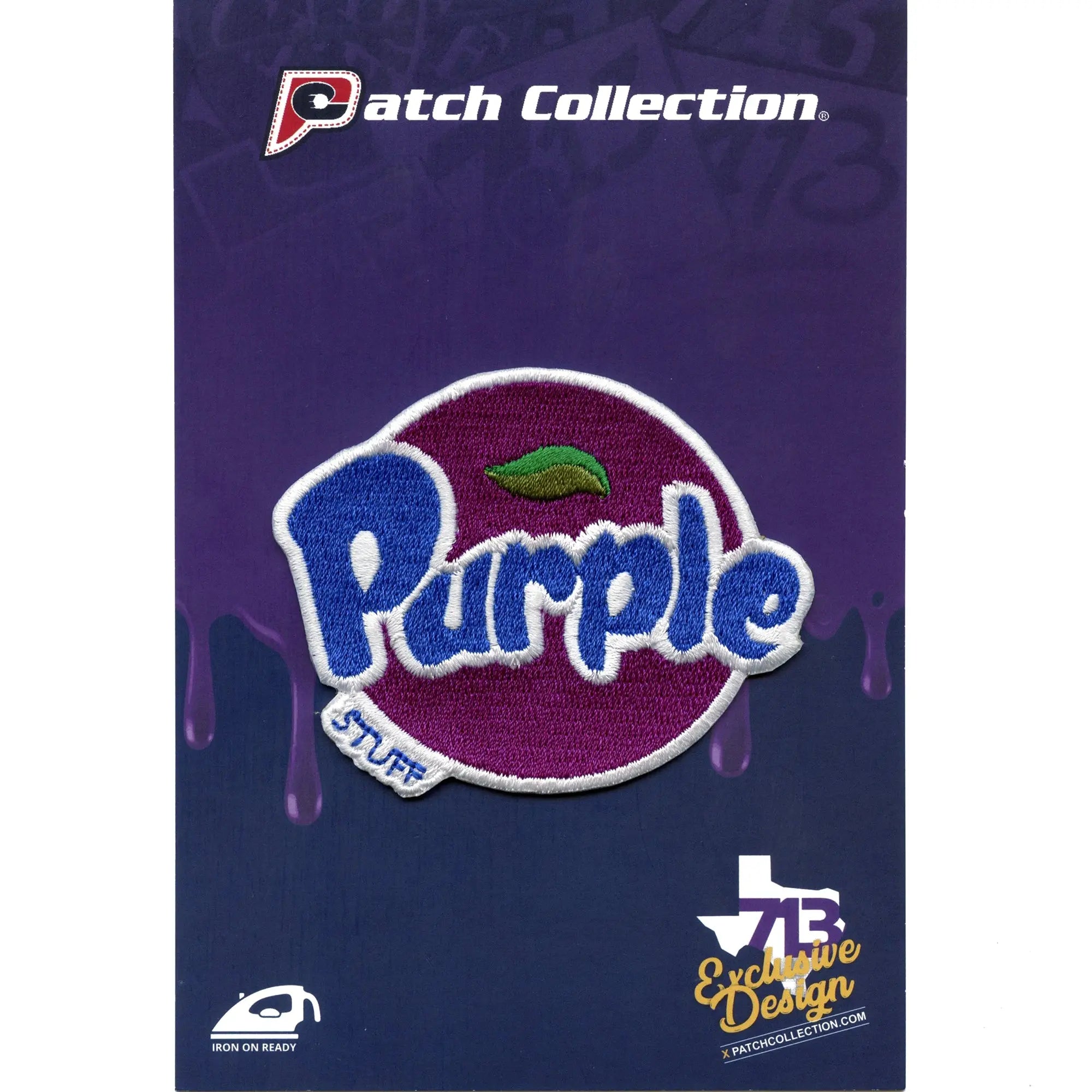 Purple Stuff Patch Soda Parody Embroidered Iron On