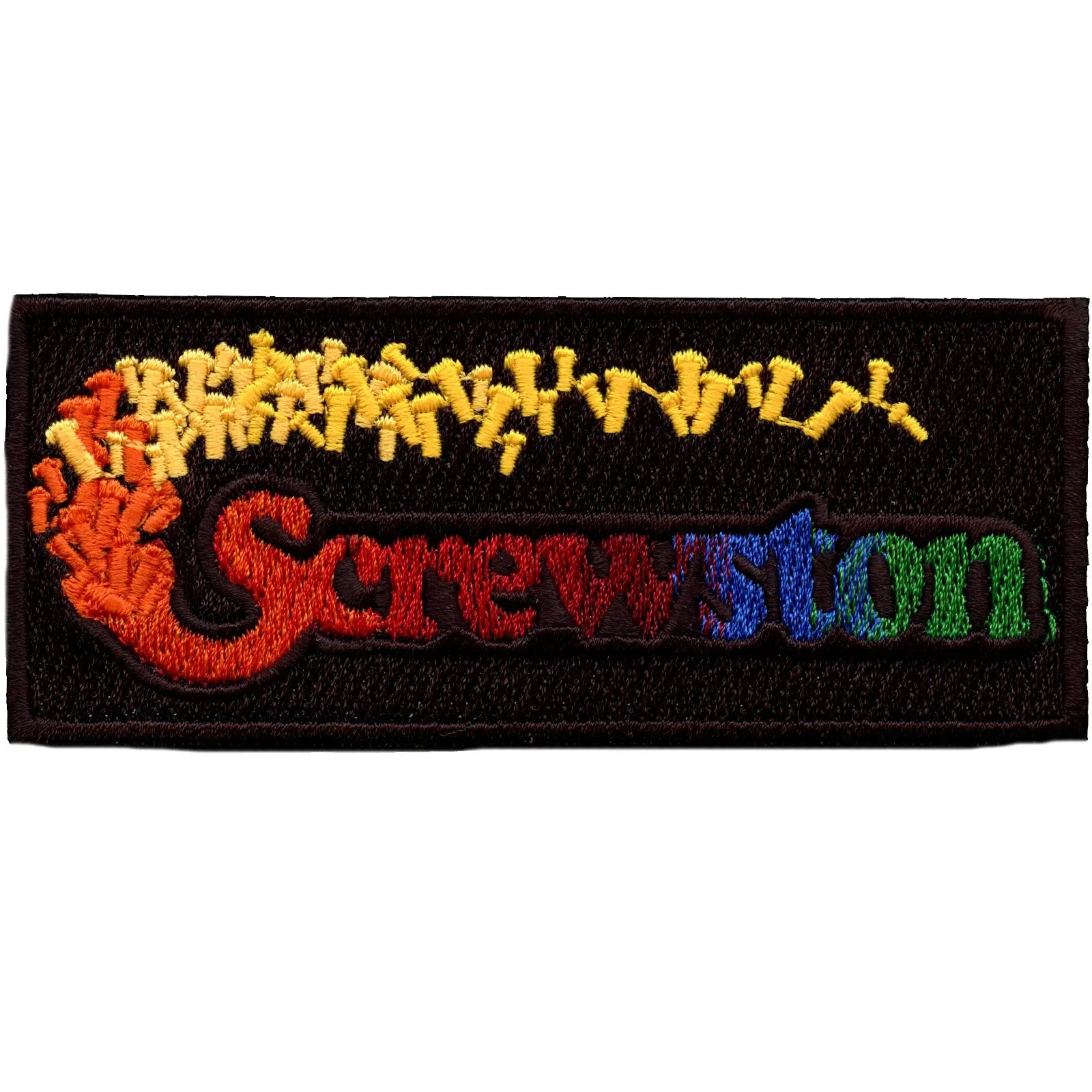 Houston Screwston Rainbow Embroidered Iron On Patch