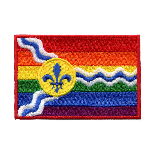 St. Louis Gay Pride Flag Embroidered Iron On Patch 