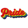 Rainbow Pride Script Embroidered Iron On Patch 