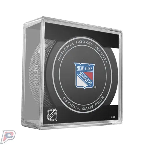 New York Rangers Official NHL Game Puck Packaged in Puck Cube 