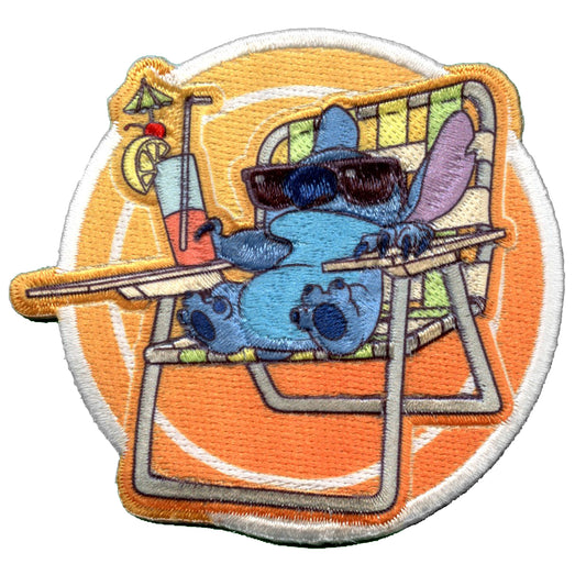 Official Lilo And Stitch: Stitch Chilling Embroidered Iron On Applique Patch 