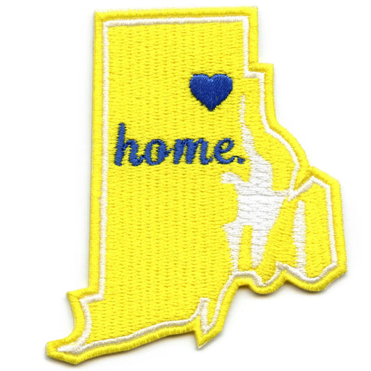 Rhode Island Home State Patch Embroidered Iron On