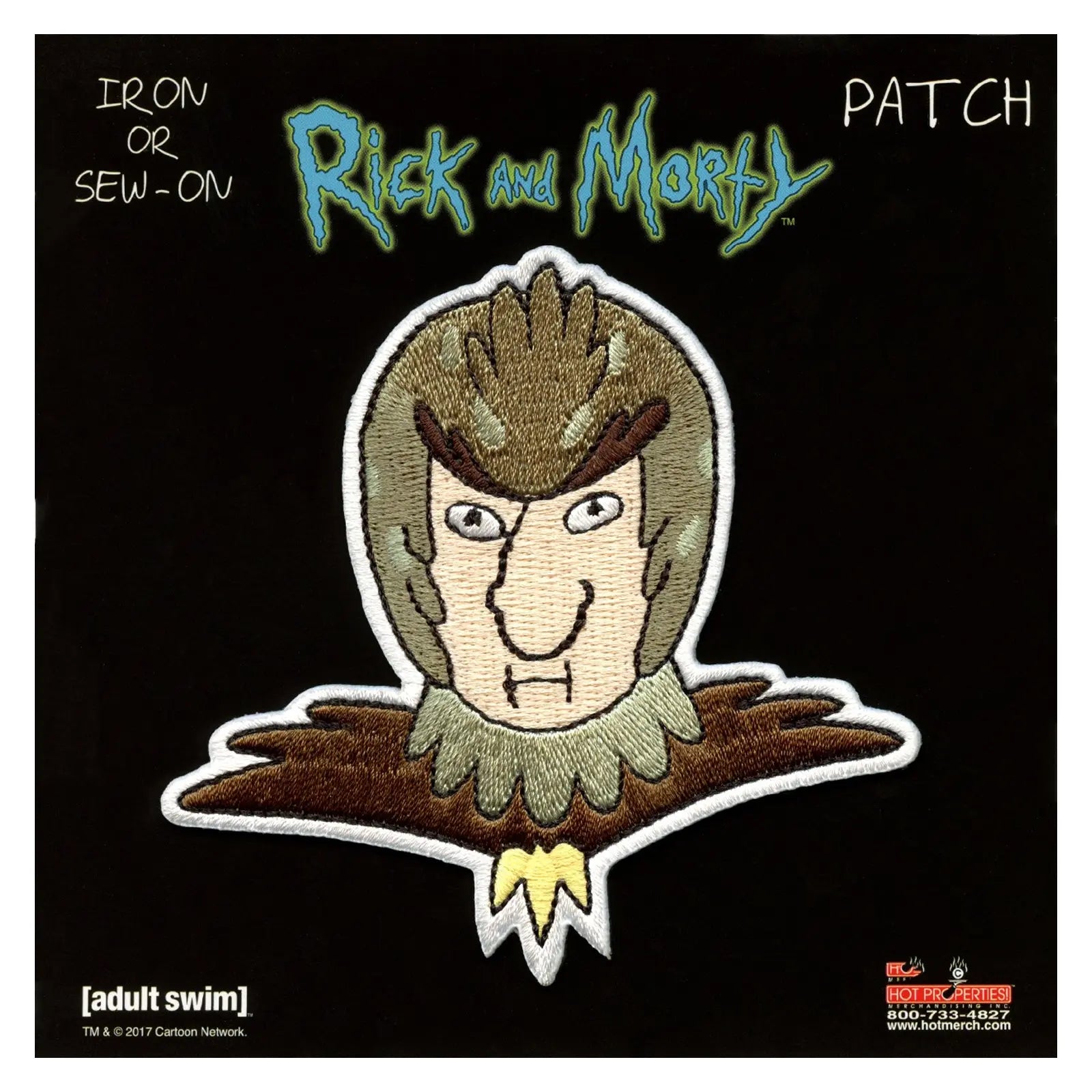 Rick and Morty Birdperson Head Embroidered Iron On Patch