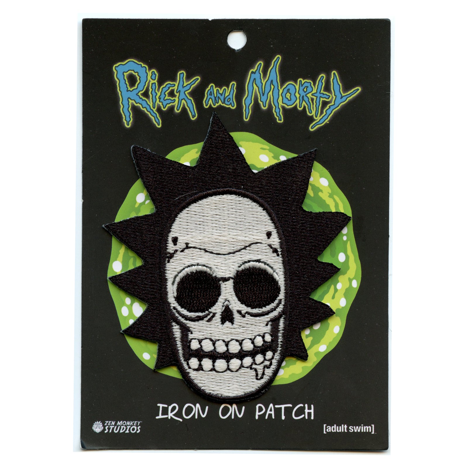 Rick and Morty Skull of Rick Embroidered Iron On Patch