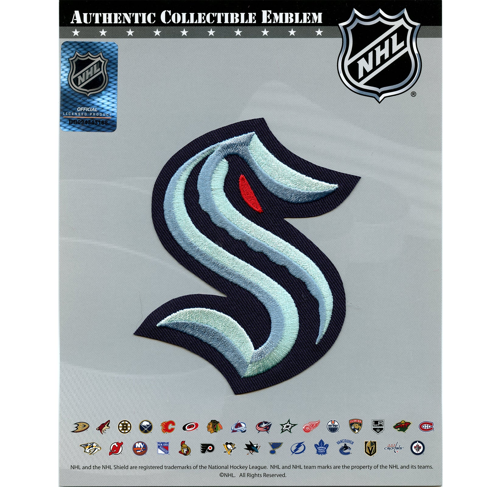 Seattle Kraken Primary Team Logo Jersey Shoulder Patch