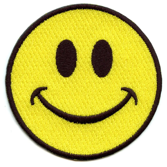 Smiley Emoji Embroidered Iron On Patch 