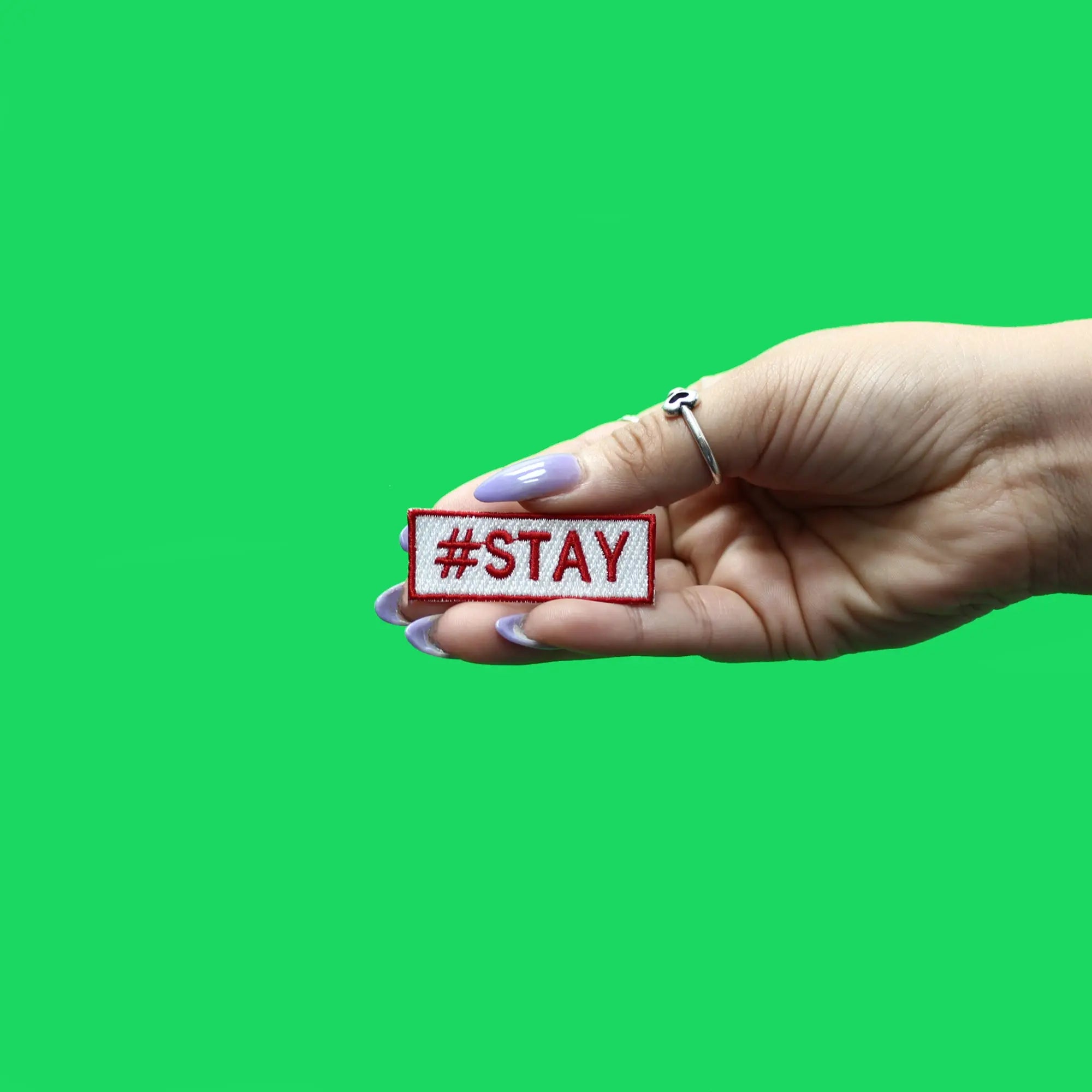 #STAY Patch KPOP Fan Hashtag Embroidered Iron On