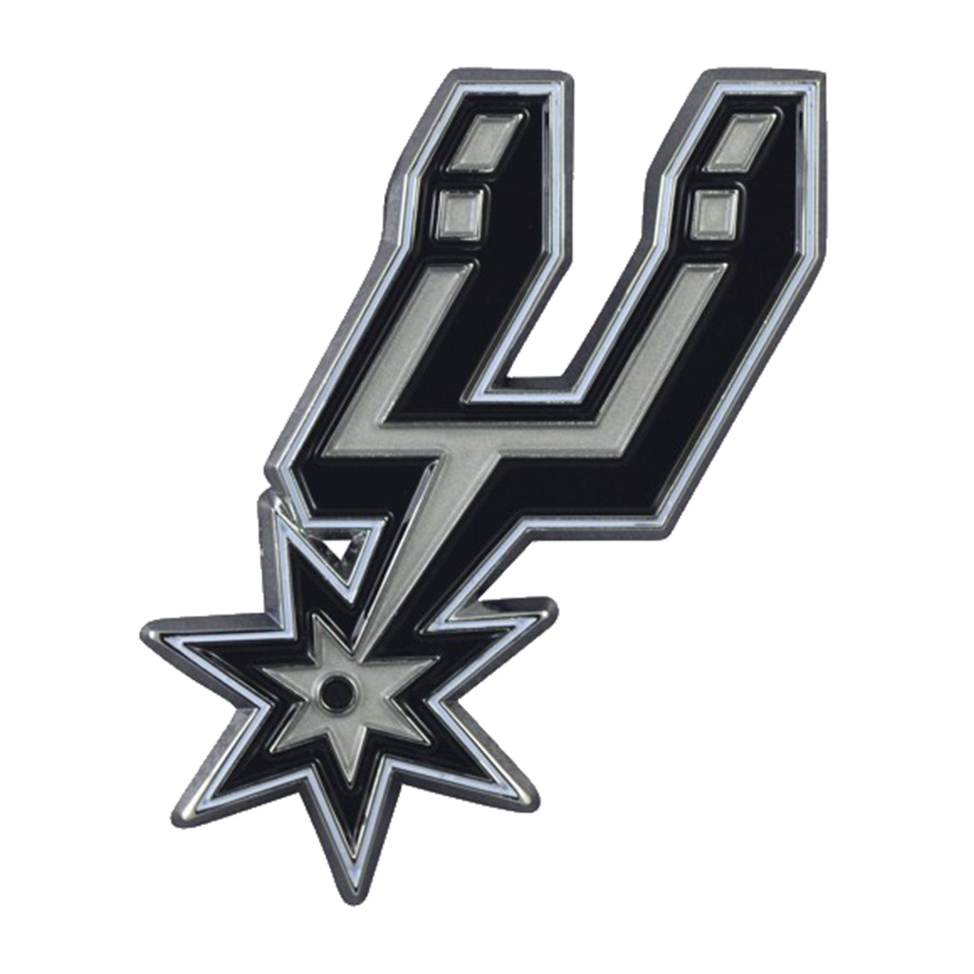 San Antonio Spurs Logo Solid Color Metal Auto Chrome Emblem