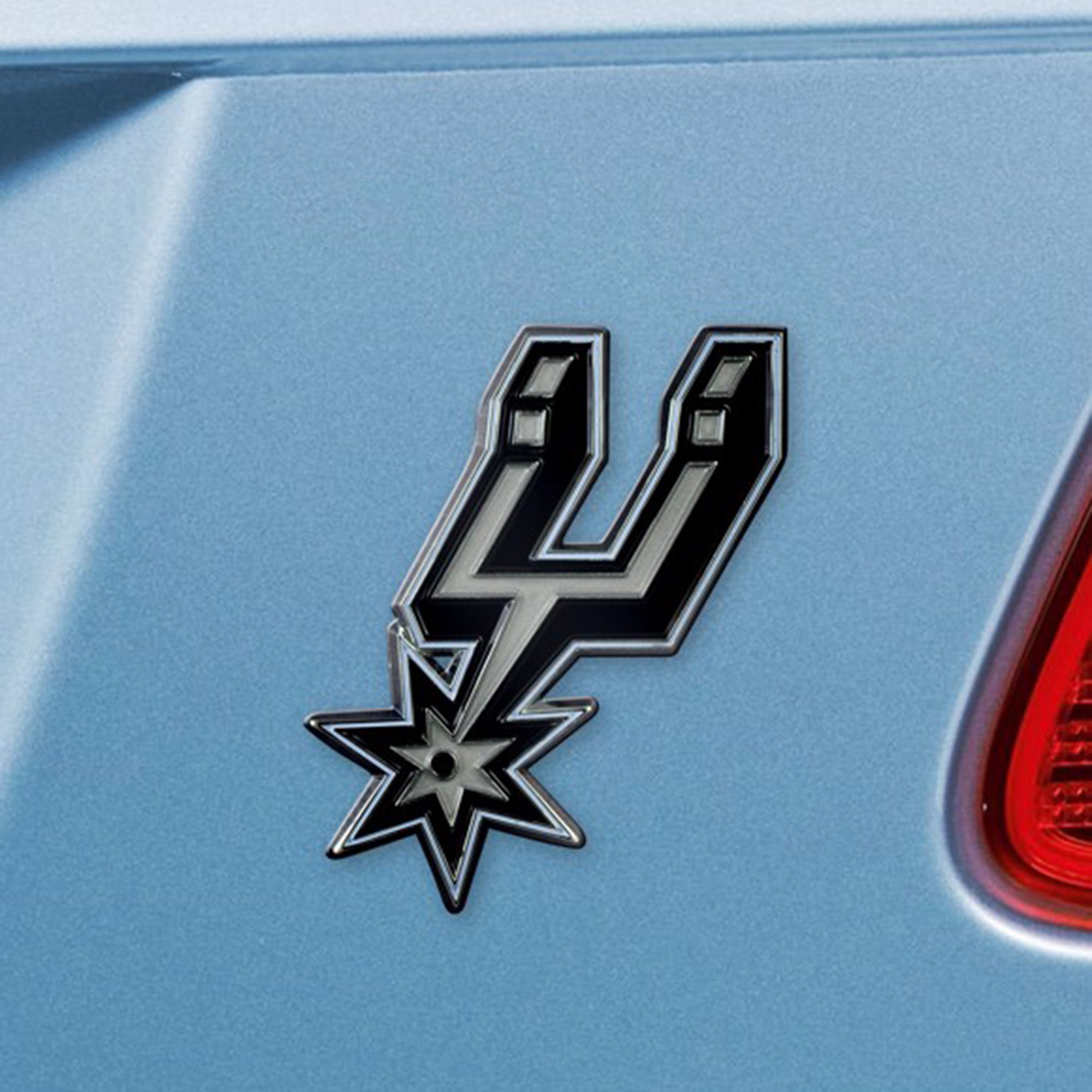 San Antonio Spurs Logo Solid Color Metal Auto Chrome Emblem