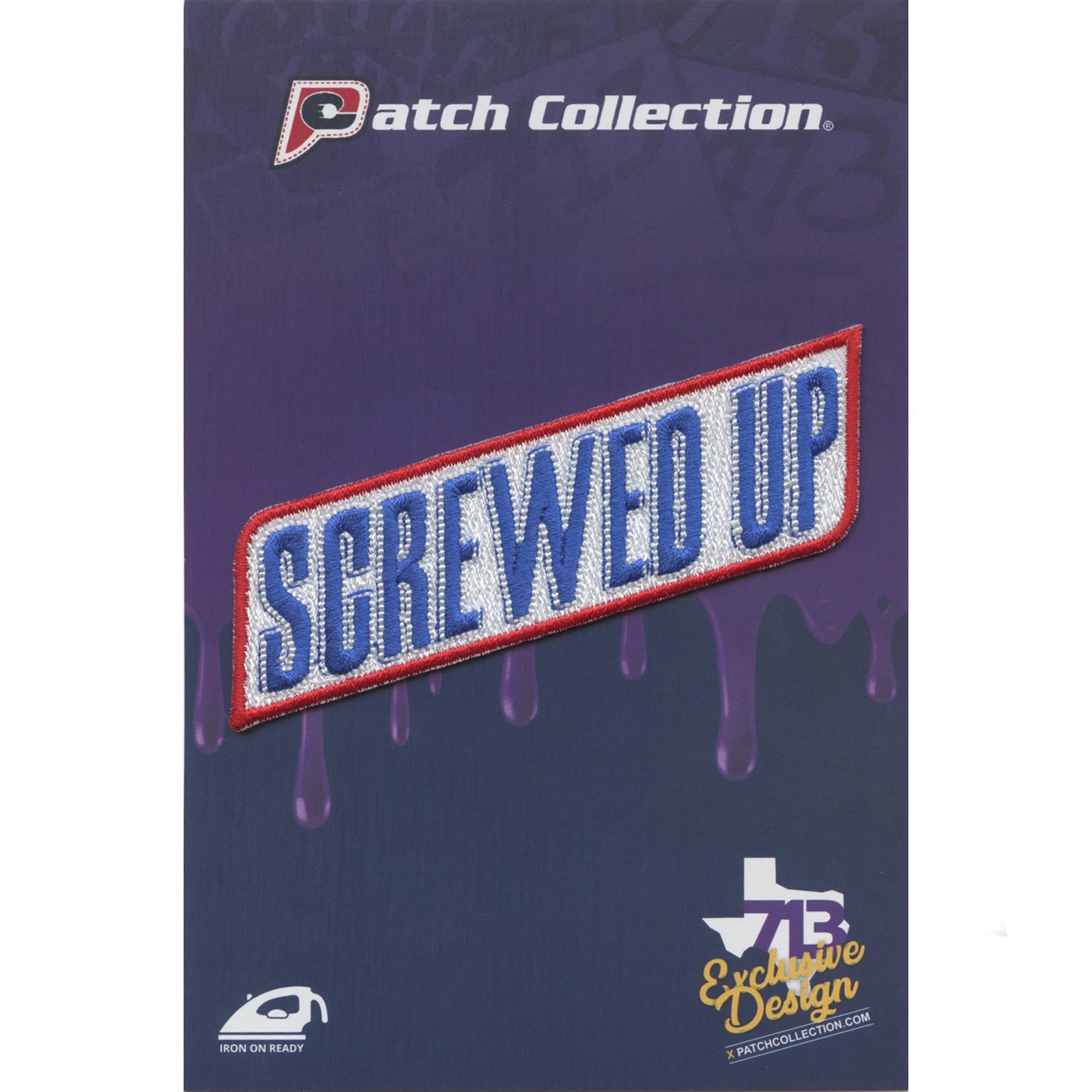Houston's Screwed Up Chocolate Candy Bar Iron On Patch