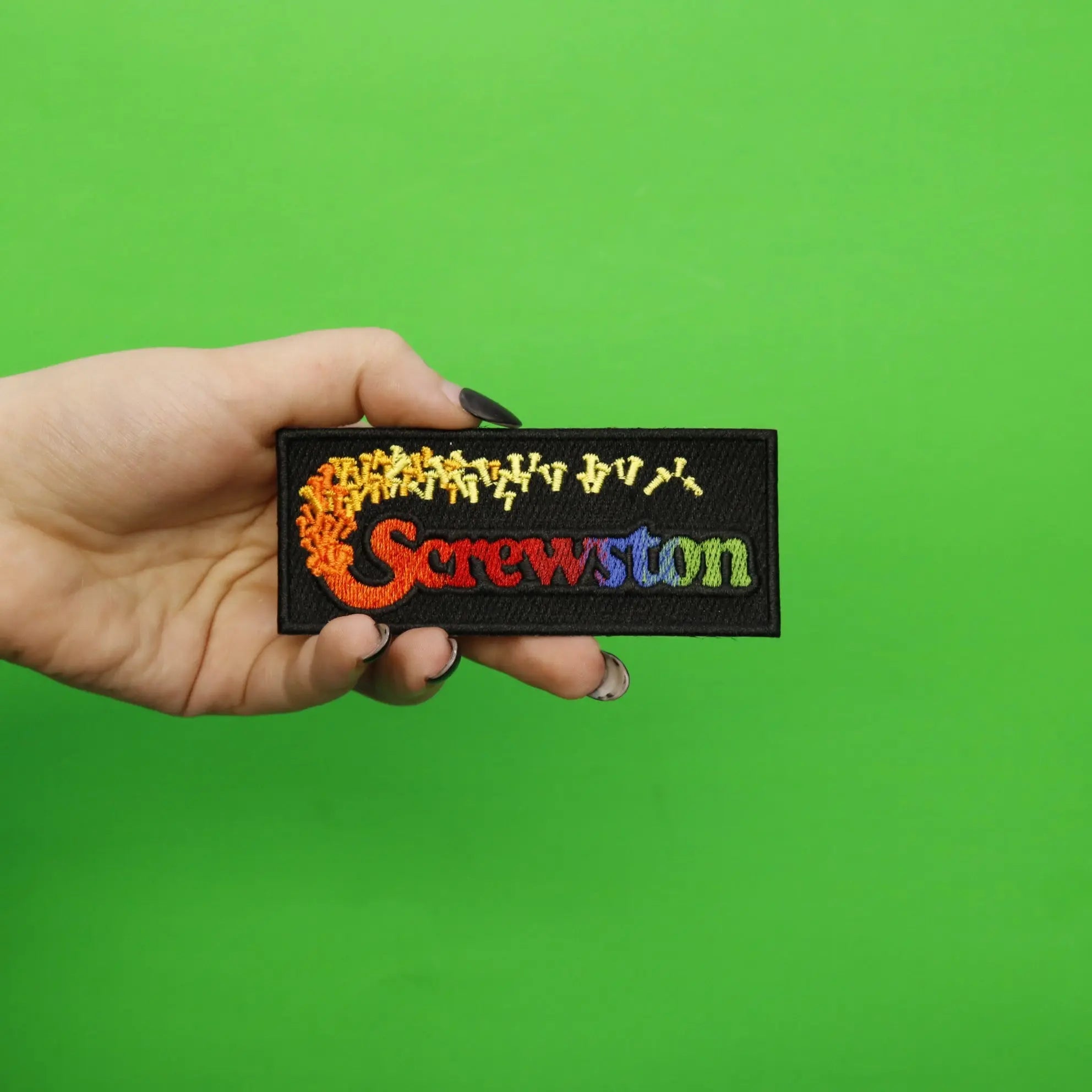 Houston Screwston Rainbow Embroidered Iron On Patch