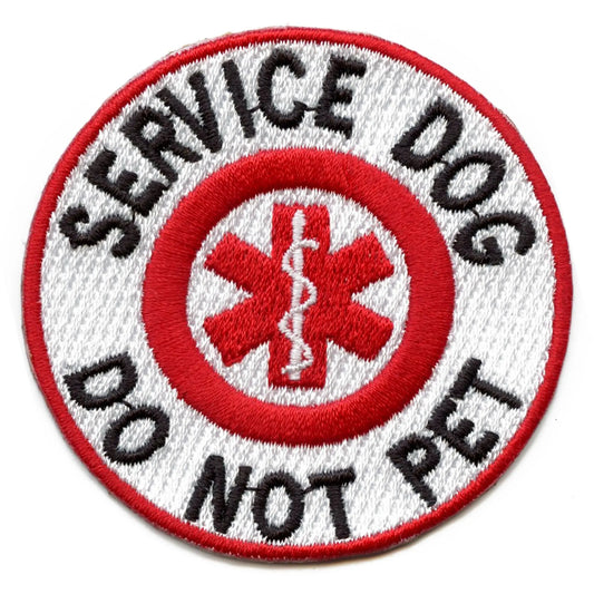 Service Dog Patch Do Not Pet Embroidered Iron On