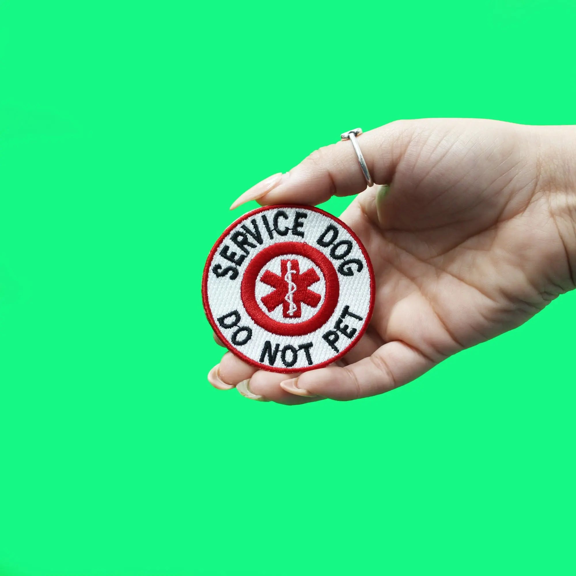 Service Dog Patch Do Not Pet Embroidered Iron On