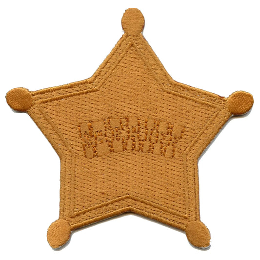 Western Sheriff Star Badge Embroidered Iron On Patch 