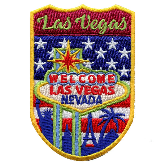 Las Vegas USA Shield Embroidered Iron On Patch 
