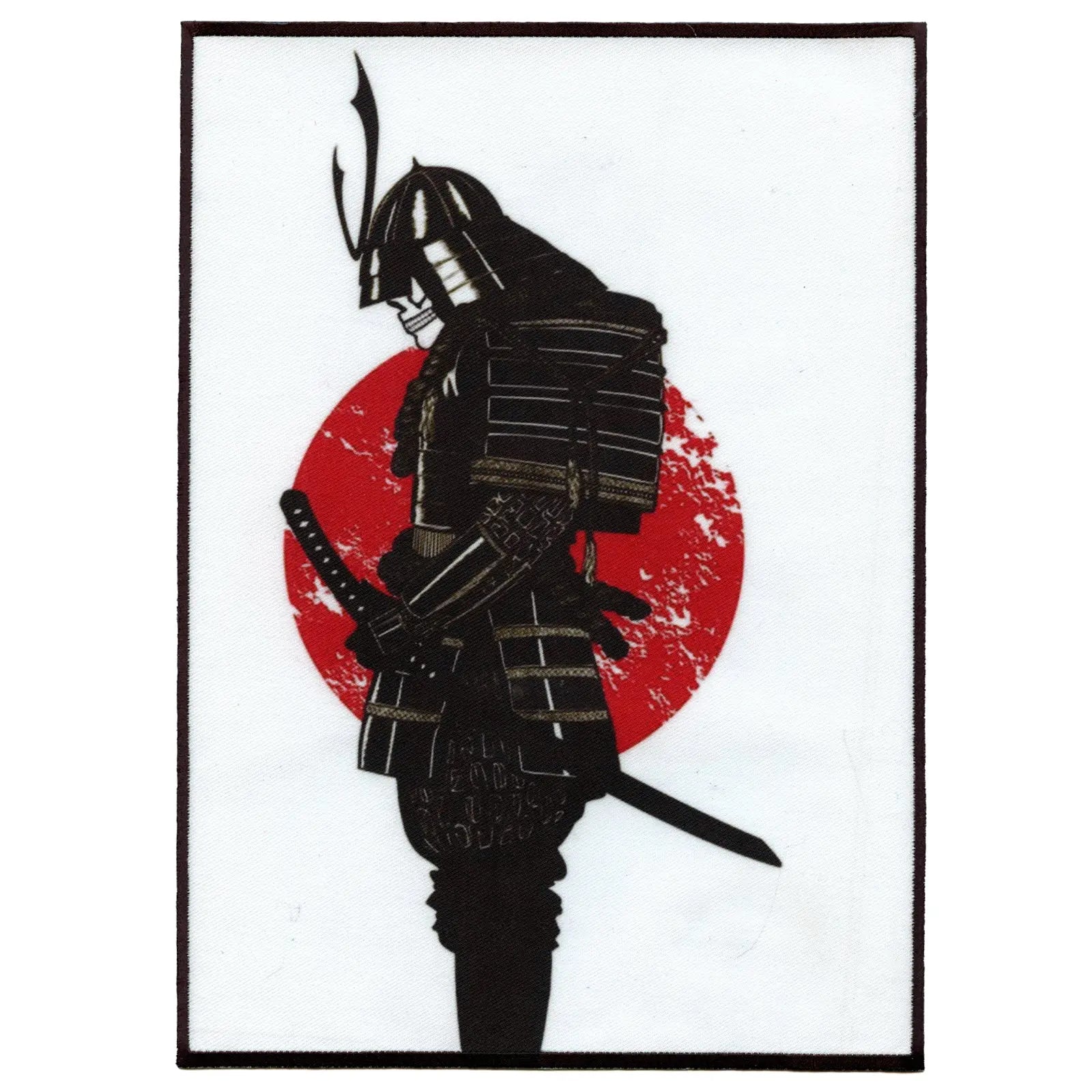 Japanese Skeleton Bushi Warrior FotoPatch Blood Moon XL Embroidered Iron on 