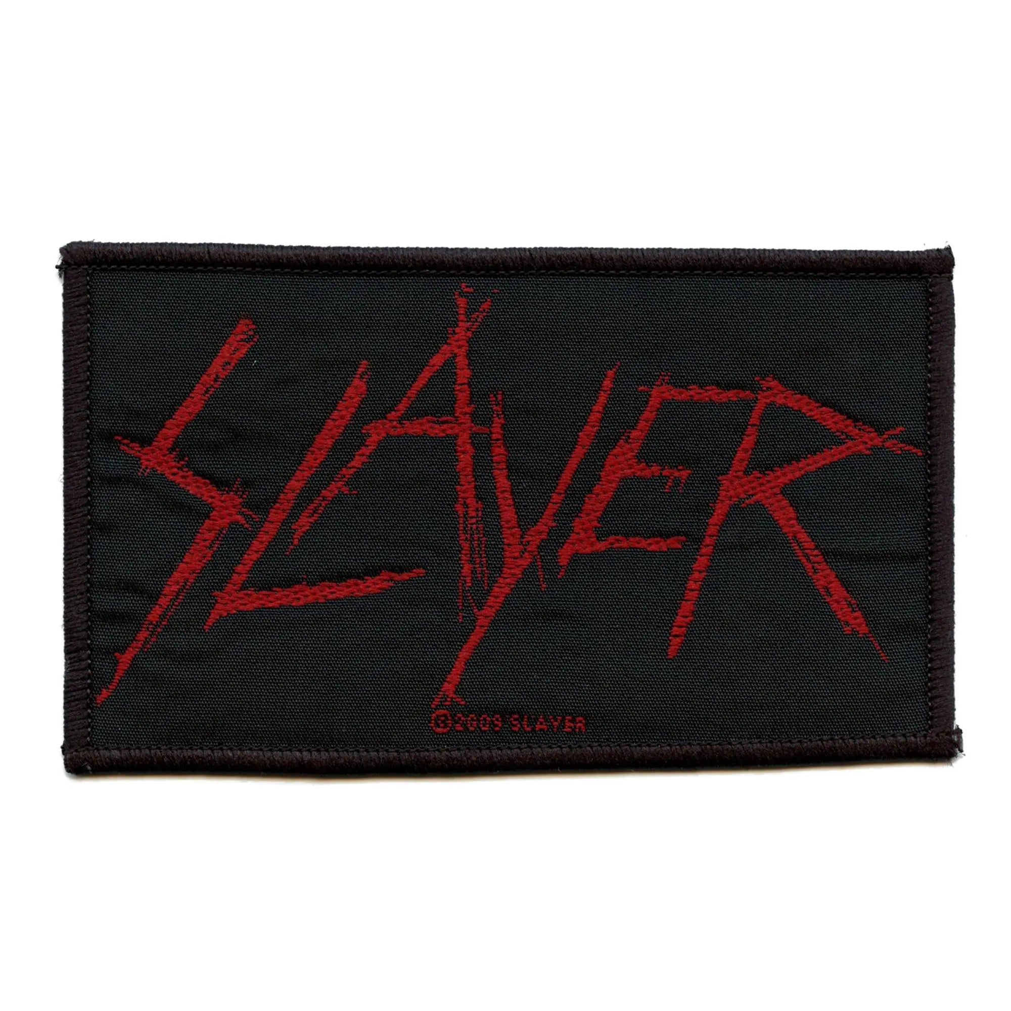 Slayer Slash Red Logo Patch Metal Rock Band Woven Iron On