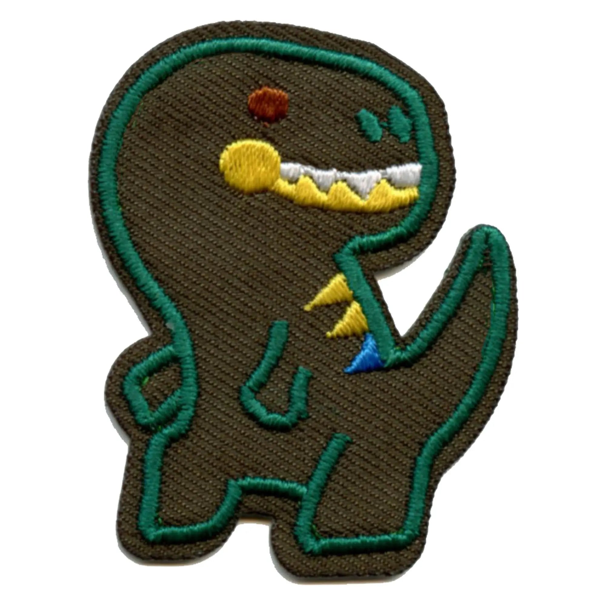 Small T-Rex Dinosaur Embroidered Iron on Patch
