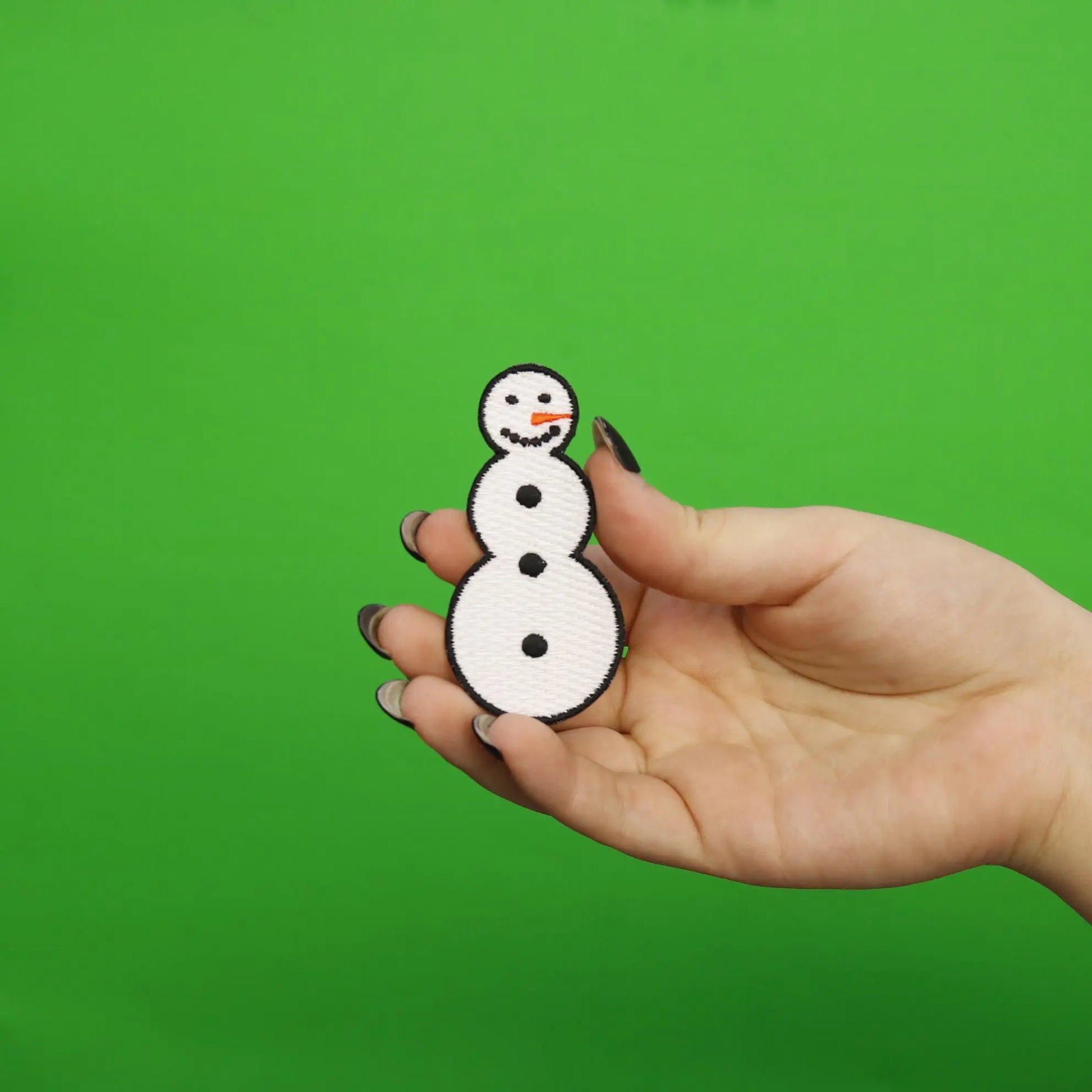 Snowman Embroidered Iron On Patch