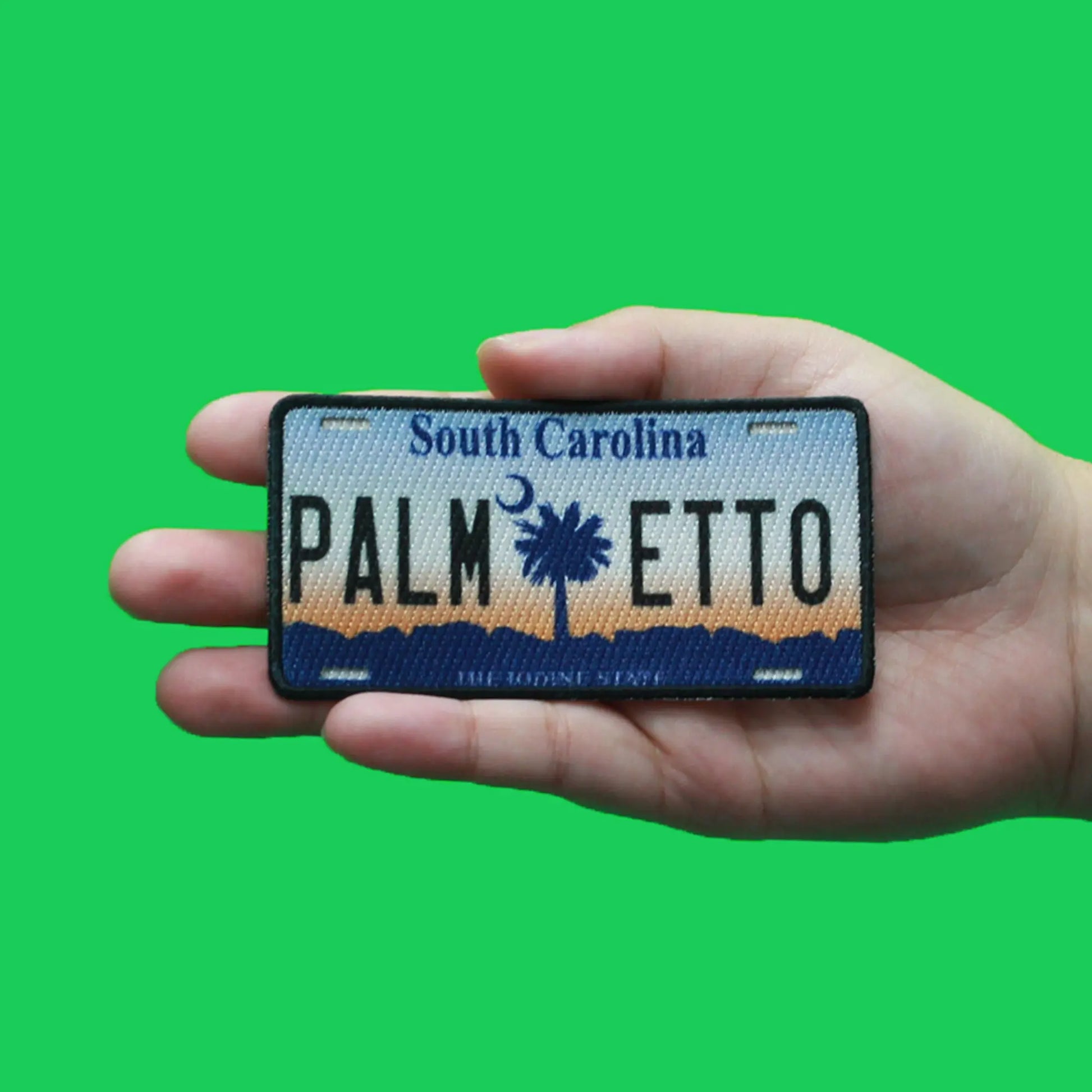 South Carolina License Plate Patch Iodine State Travel Embroidered Iron On