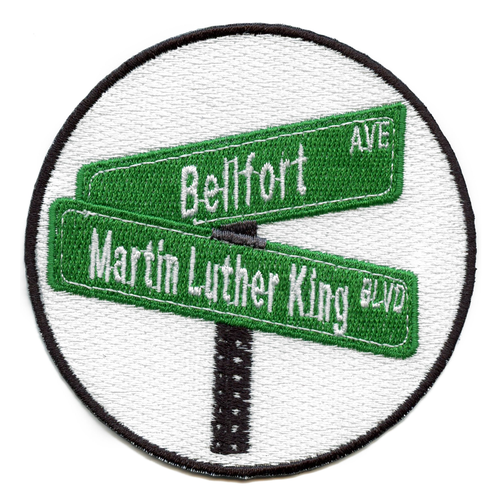 South Park MLK & Bellfort Street Sign Houston Embroidered Iron On Patch