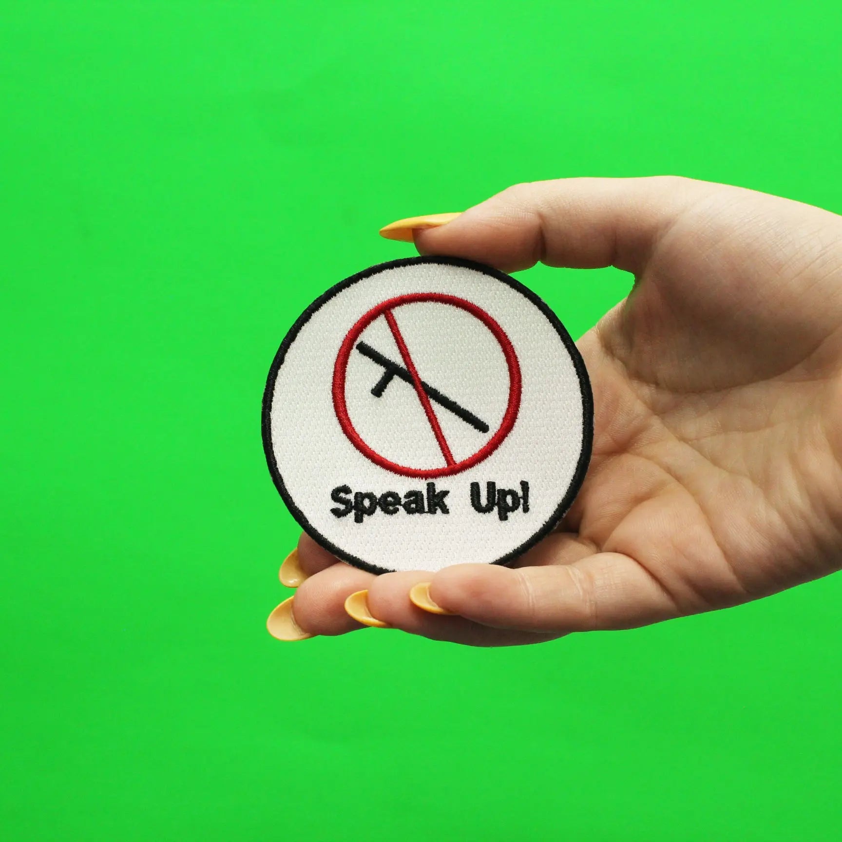 Speak Up Against Violent Brutality Embroidered Iron On Patch
