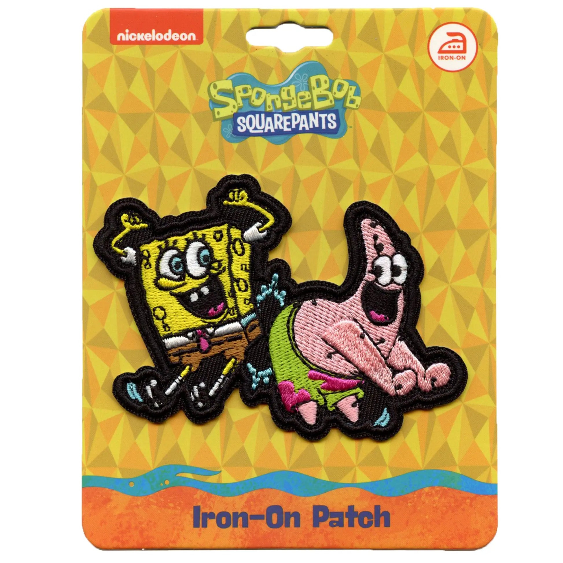 Spongebob Squarepants & Patrick Leapfrog Patch Funny Kids Television Embroidered Iron On