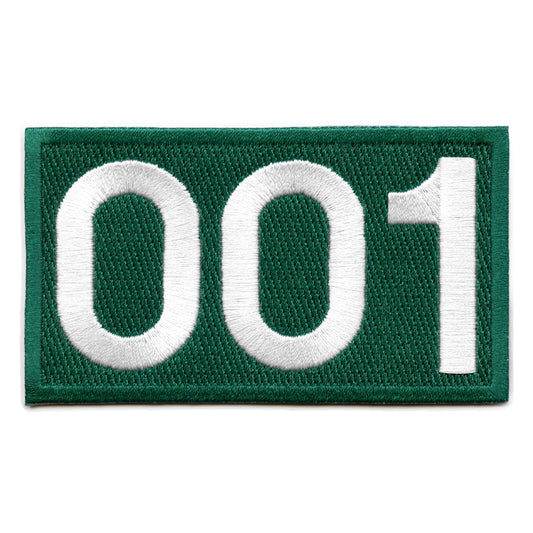 Player Number 001 Patch Survival Game Embroidered Iron On 
