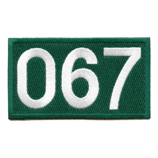 Player Number 067 Patch Survival Game Embroidered Iron On 