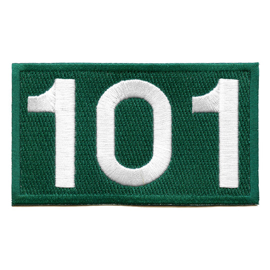 Player Number 101 Patch Survival Game Embroidered Iron On 