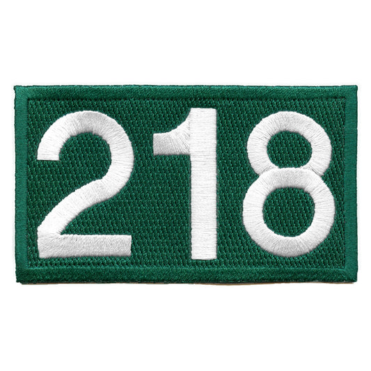 Player Number 218 Patch Survival Game Embroidered Iron On 