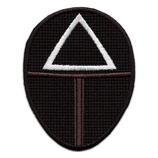 Triangle Soldier Mask Patch Survival Game Embroidered Iron On 