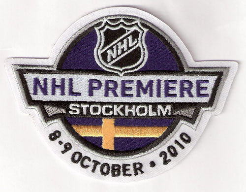 2010 NHL Season Premiere Game in Stockholm Jersey Patch (Blue Jackets vs. Sharks) 