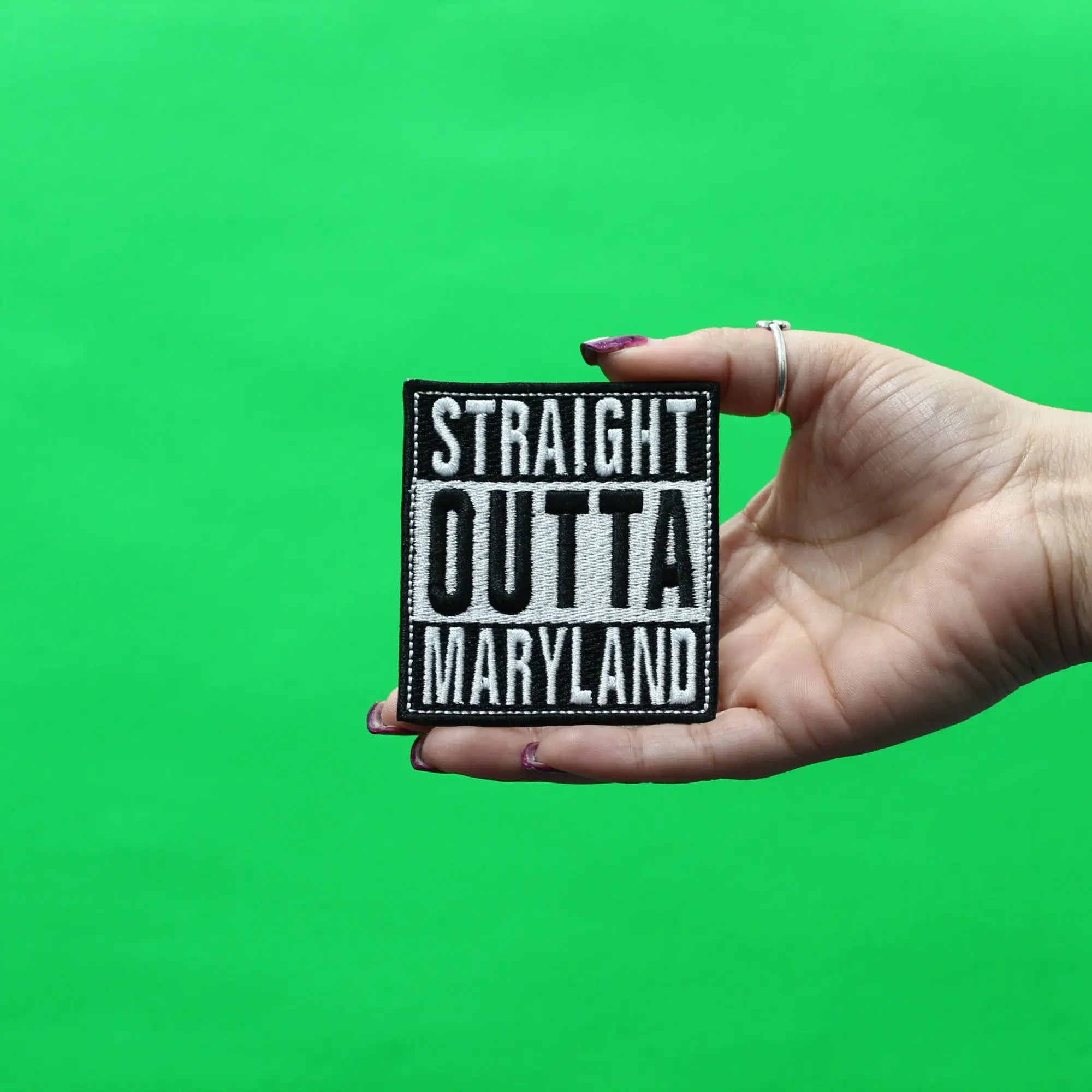 Straight Outta Maryland Patch Embroidered Iron On