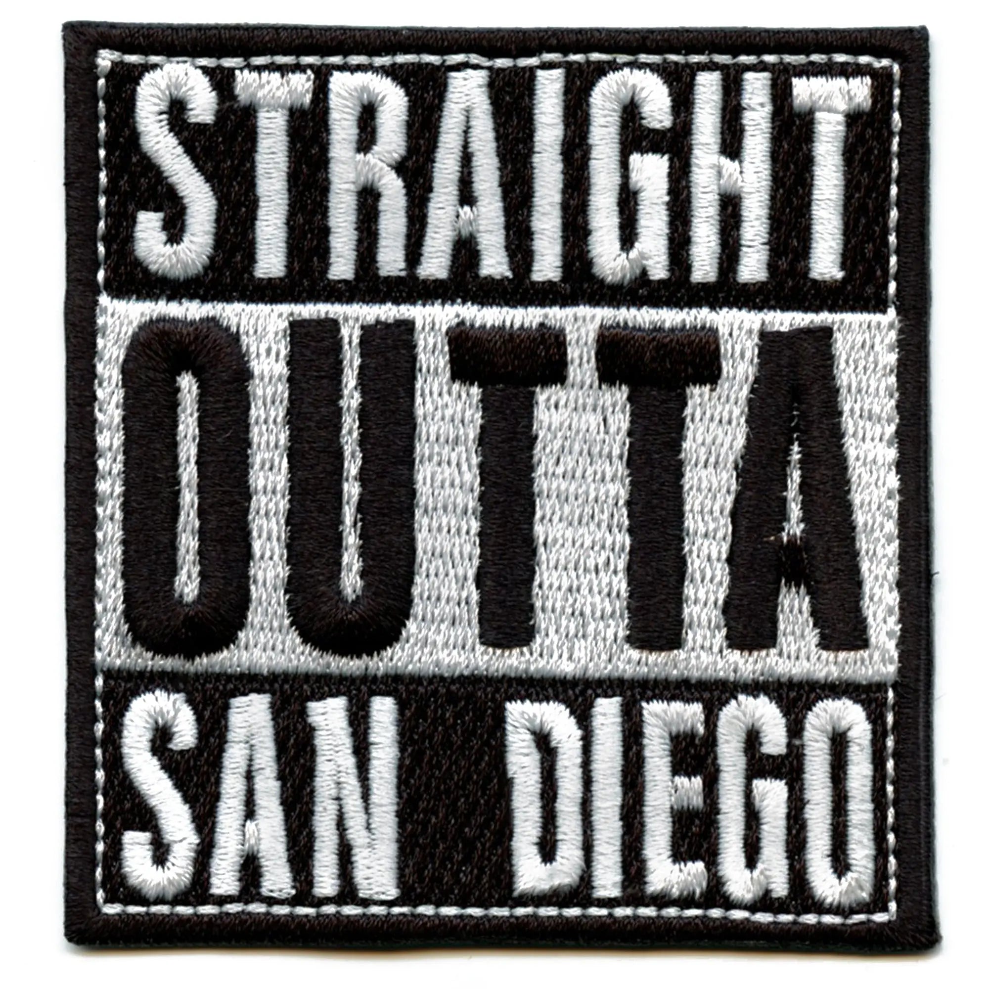 Straight Outta San Diego Embroidered Iron On Patch