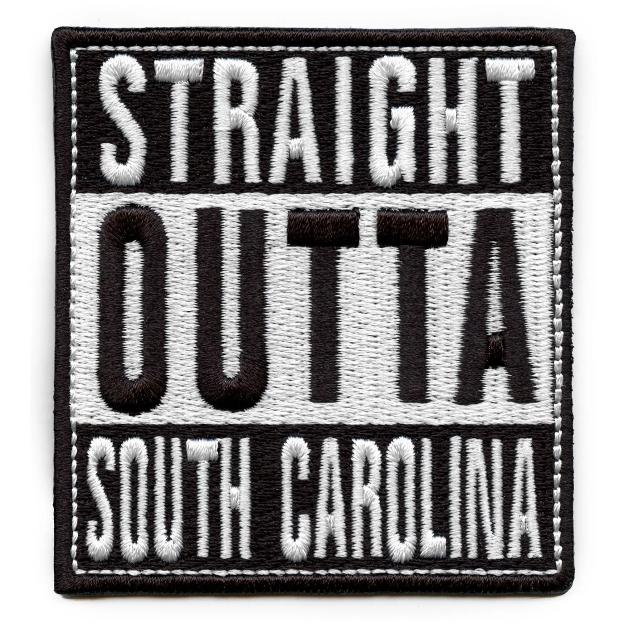 Straight Outta South Carolina Patch Embroidered Iron On