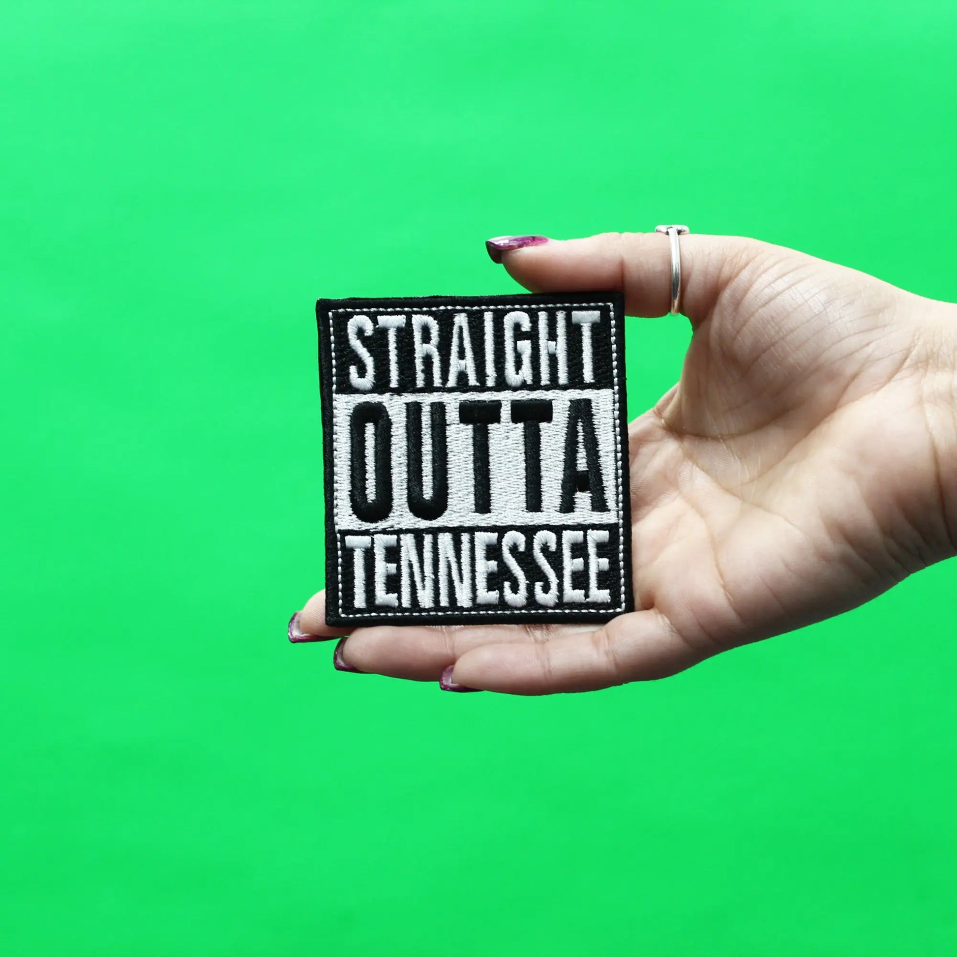 Straight Outta Tennessee Patch Embroidered Iron On 