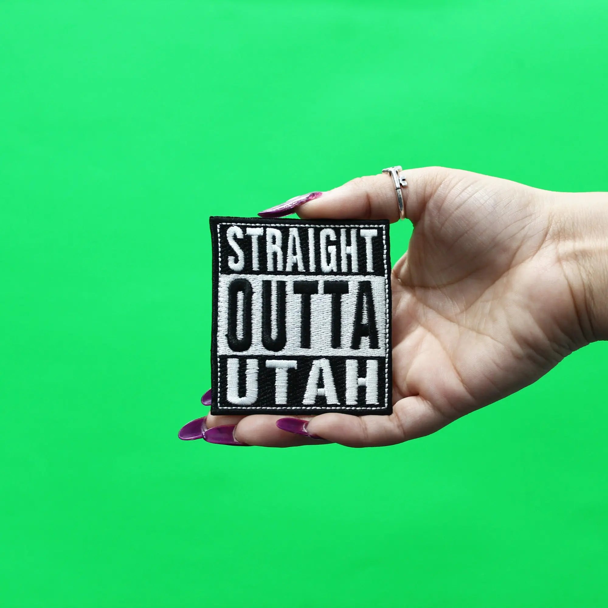 Straight Outta Utah Patch Embroidered Iron On