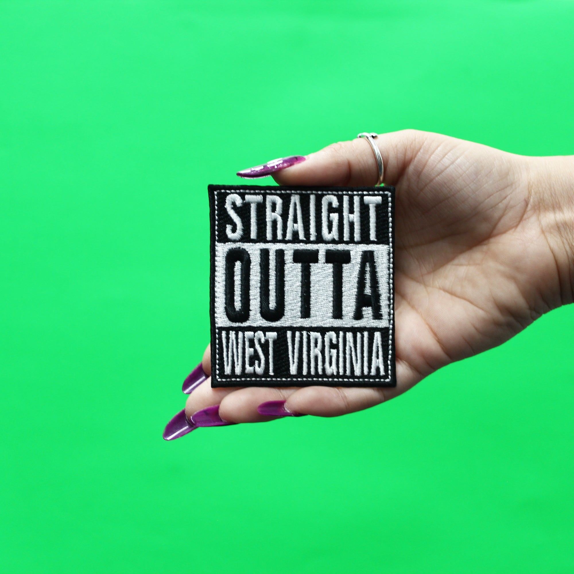 Straight Outta West Virginia Patch Embroidered Iron On