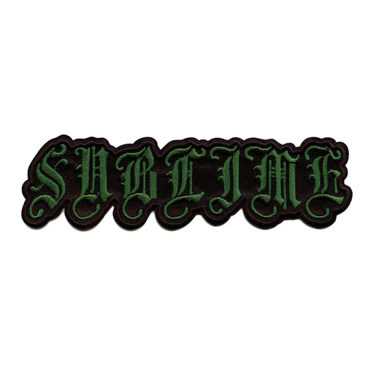 Sublime Patch Green Old English Logo Embroidered Iron On 