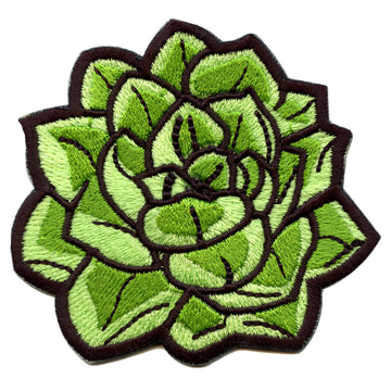 Succulent Embroidered Iron On Patch 