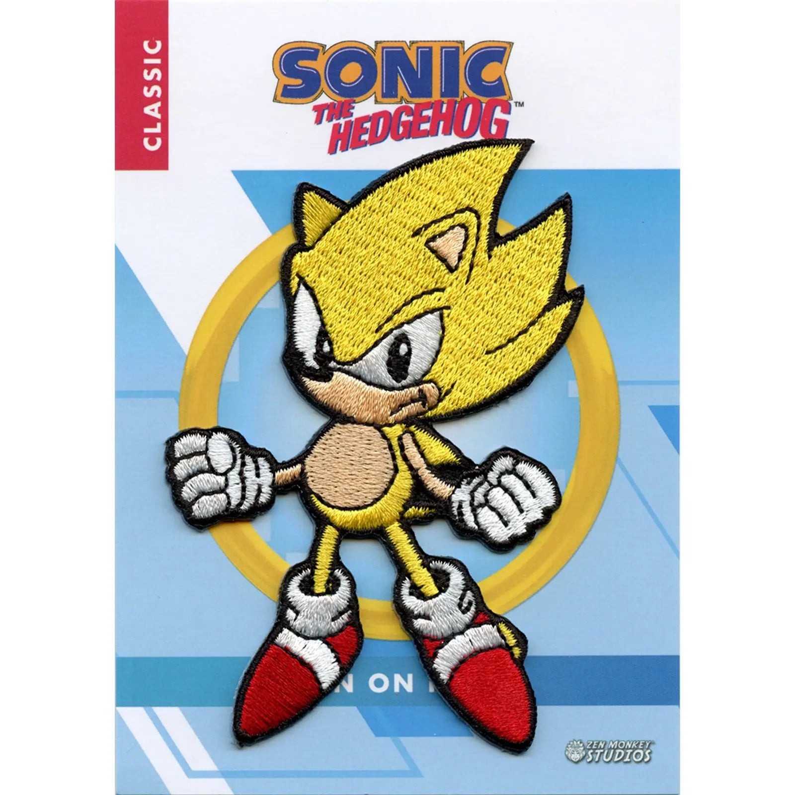 Sonic The Hedgehog: Super Sonic Embroidered Iron On Patch