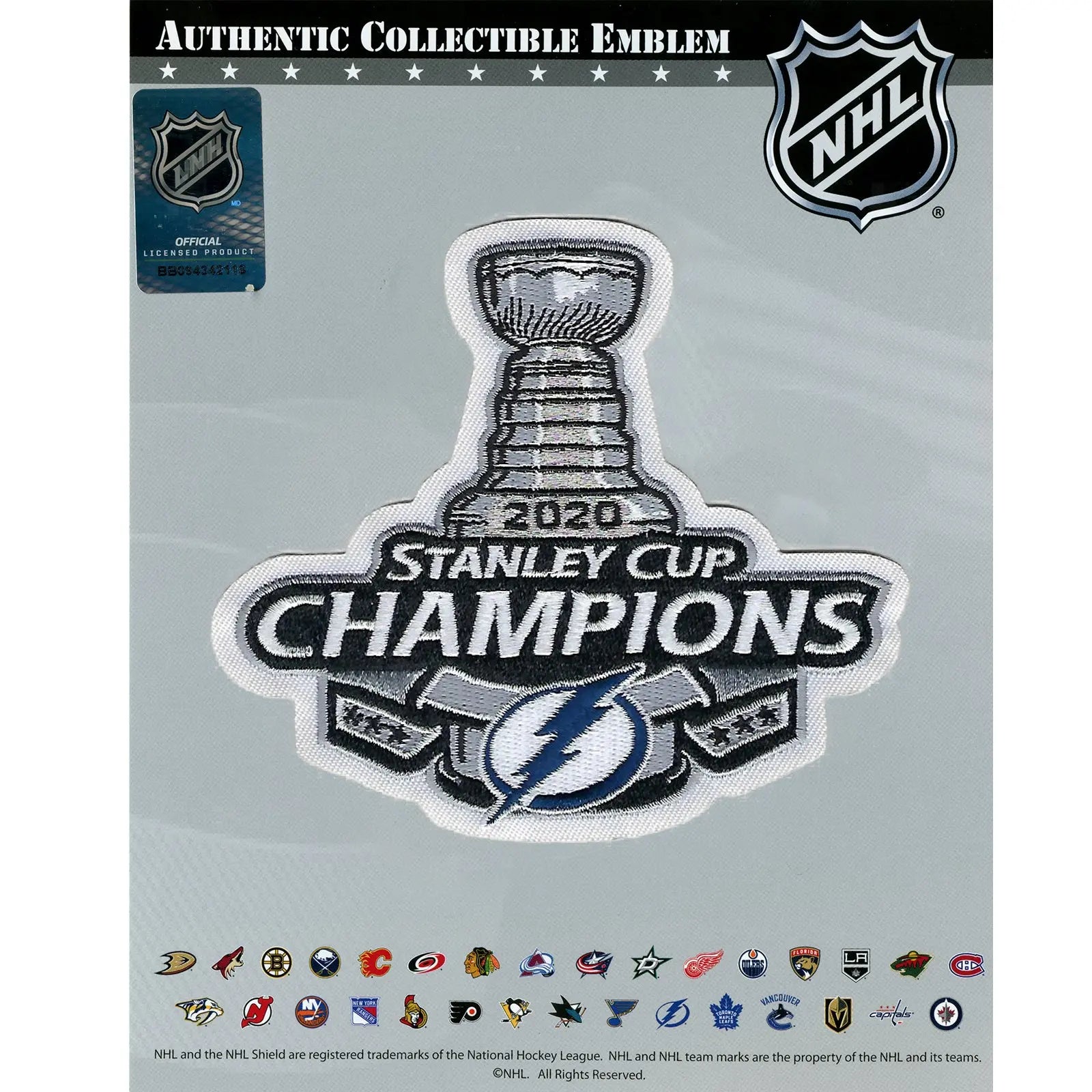 2020 NHL Stanley Cup Final Champions Tampa Bay Lightning Commemorative Jersey Patch