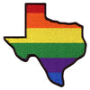 Rainbow Pride Texas State Patch LGBTQ+ Embroidered Iron On 