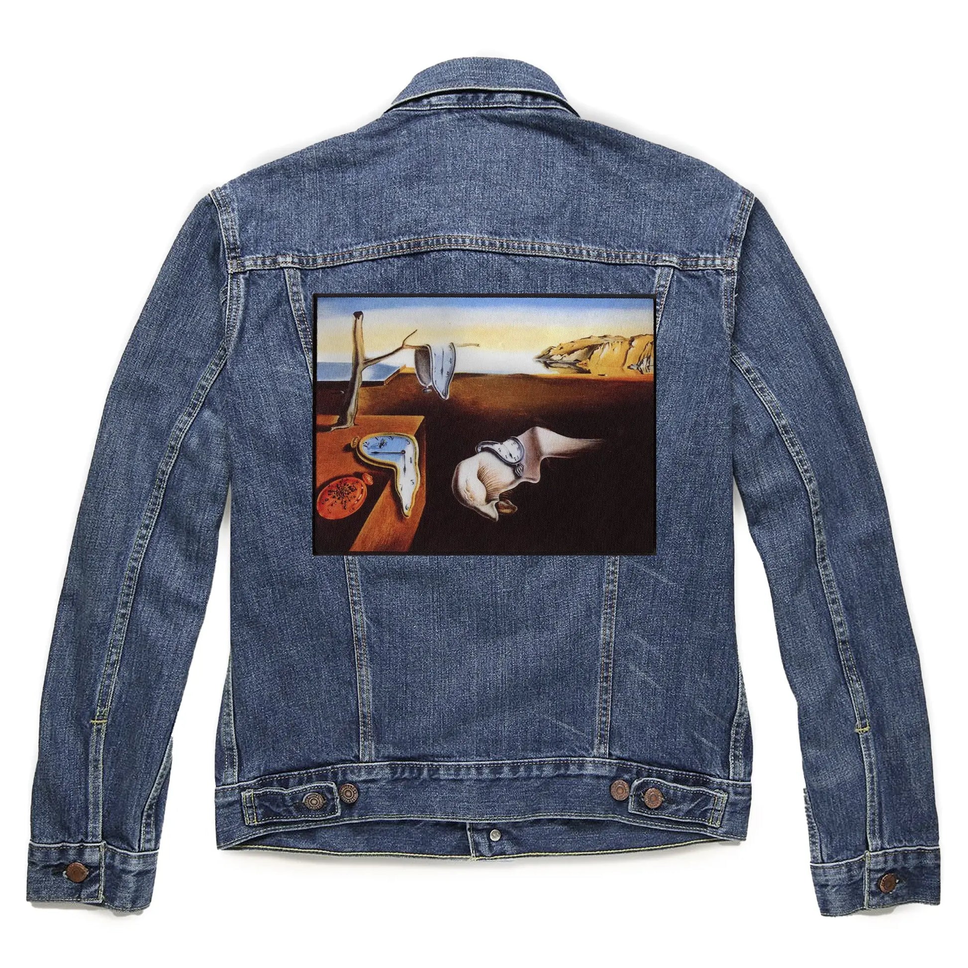 The Persistence Of Memory Photo Patch Salvador Dali Painting XL Embroidered Iron On