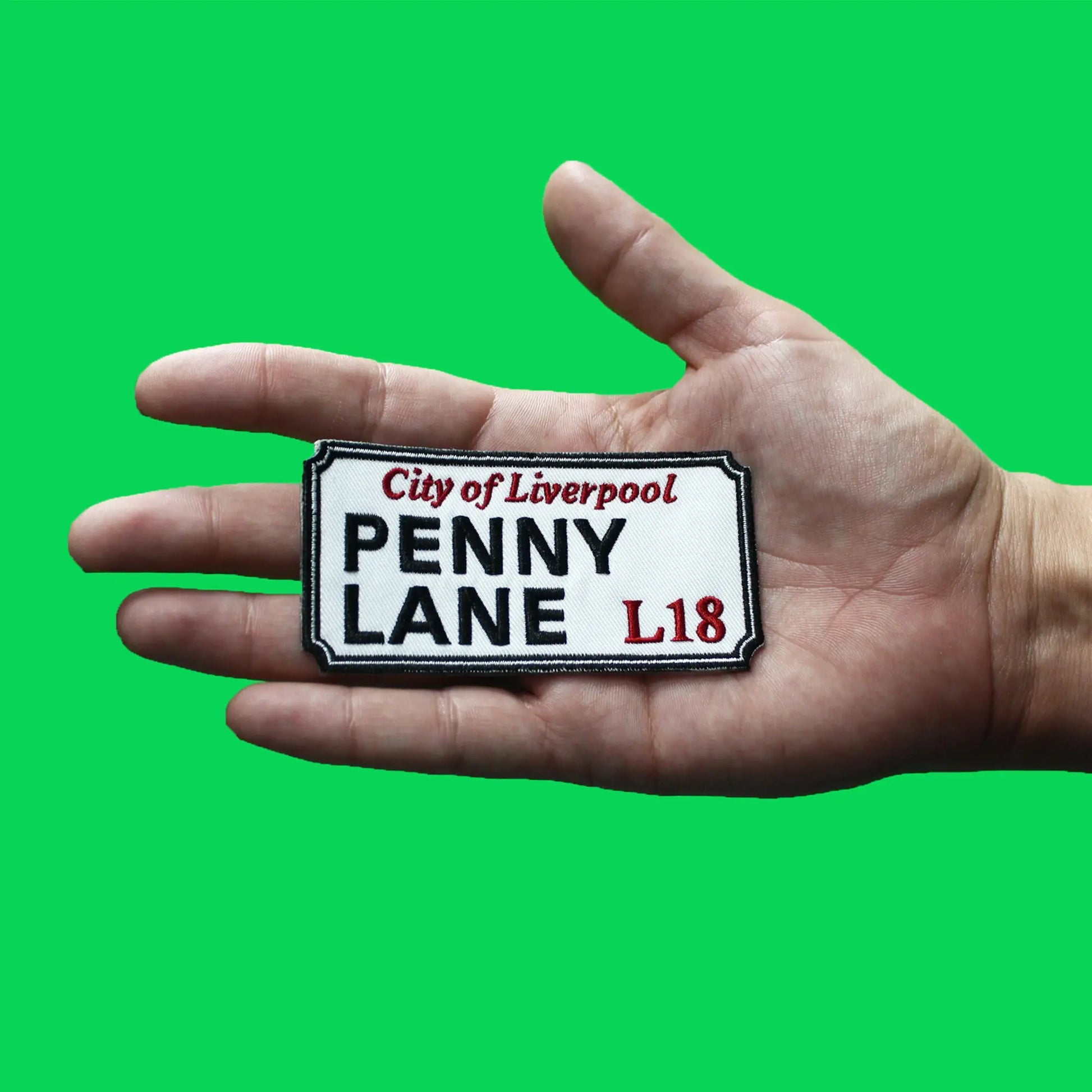Penny Lane Street Sign Patch British Rock Band Embroidered Iron On