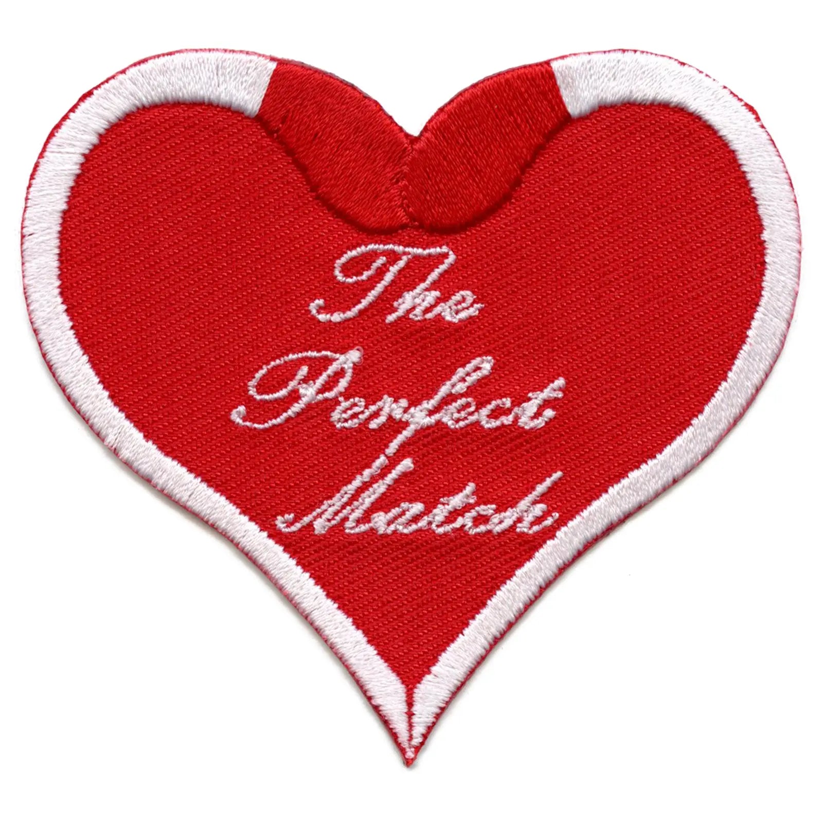 Funny Perfect Match Heart of Matches Embroidered Iron On Patch