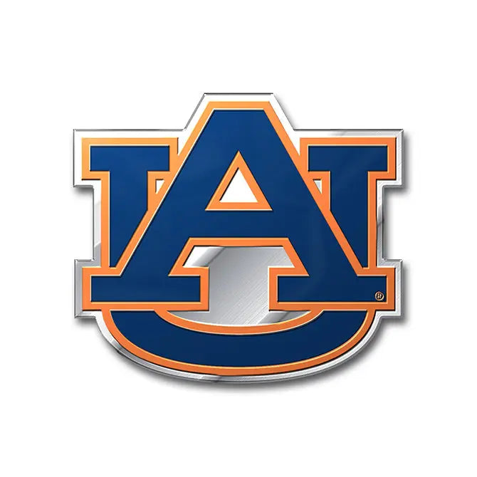 Auburn Tigers Colored Aluminum Car Auto Emblem