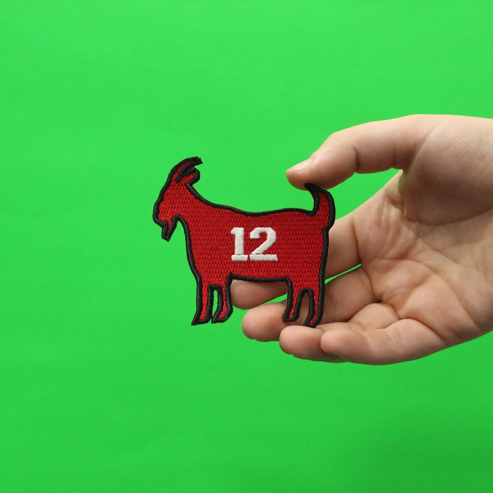 Tampa Bay GOAT #12 Football Parody Embroidered Iron On Patch